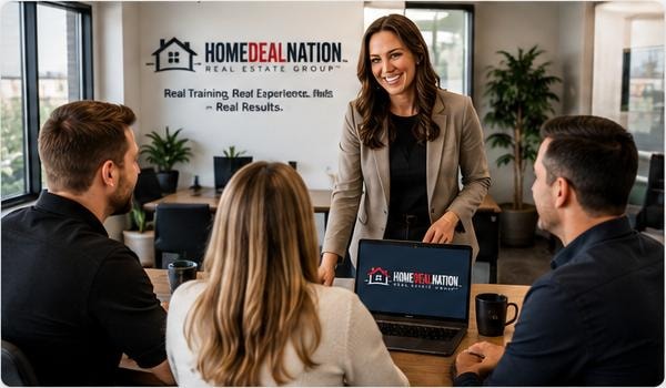 HomeDealNation team in a collaborative training session